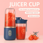 Portable 6-Blade Juicer Blender – USB Rechargeable (2 Pc Set)