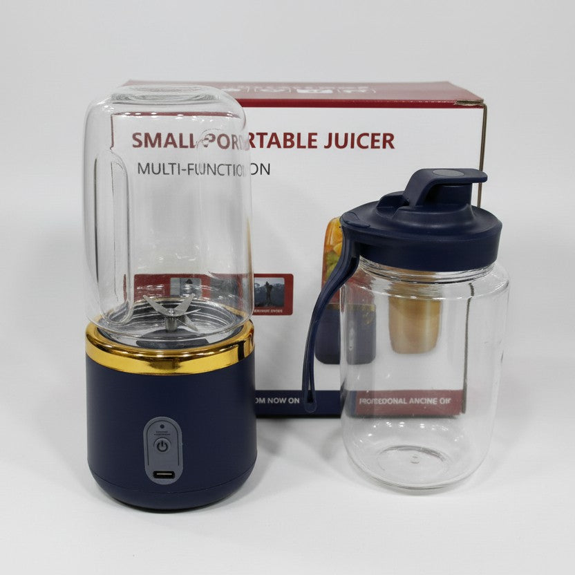 Portable 6-Blade Juicer Blender – USB Rechargeable (2 Pc Set)